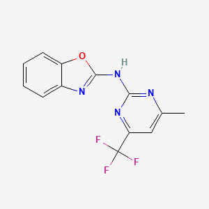 molecular formula C13H9F3N4O B5515902 N-(1,3-benzoxazol-2-yl)-N-[4-methyl-6-(trifluoromethyl)-2-pyrimidinyl]amine 