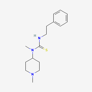 molecular formula C16H25N3S B5515933 3-METHYL-3-(1-METHYLPIPERIDIN-4-YL)-1-(2-PHENYLETHYL)THIOUREA 