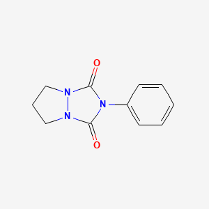 molecular formula C11H11N3O2 B5515997 2-phenyldihydro-1H,5H-pyrazolo[1,2-a][1,2,4]triazole-1,3(2H)-dione 