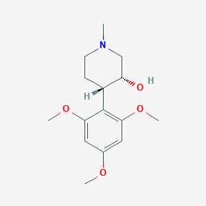 molecular formula C15H23NO4 B055160 3-Piperidinol, 1-methyl-4-(2,4,6-trimethoxyphenyl)-, cis-(+)- CAS No. 113225-18-6