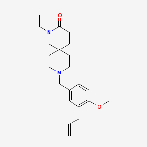 molecular formula C22H32N2O2 B5516017 9-(3-allyl-4-methoxybenzyl)-2-ethyl-2,9-diazaspiro[5.5]undecan-3-one 