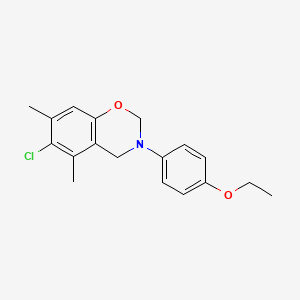molecular formula C18H20ClNO2 B5516042 6-chloro-3-(4-ethoxyphenyl)-5,7-dimethyl-3,4-dihydro-2H-1,3-benzoxazine 