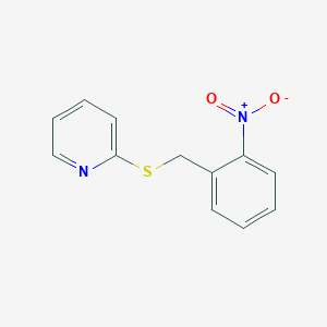molecular formula C12H10N2O2S B5516100 2-[(2-nitrobenzyl)thio]pyridine 