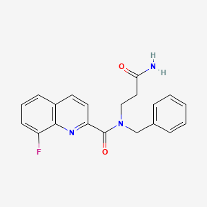 molecular formula C20H18FN3O2 B5516126 N-(3-amino-3-oxopropyl)-N-benzyl-8-fluoro-2-quinolinecarboxamide 
