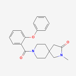 molecular formula C22H24N2O3 B5516175 2-methyl-8-(2-phenoxybenzoyl)-2,8-diazaspiro[4.5]decan-3-one 