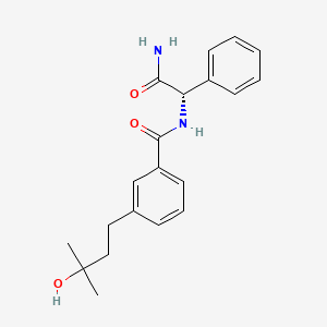 molecular formula C20H24N2O3 B5516177 N-[(1S)-2-amino-2-oxo-1-phenylethyl]-3-(3-hydroxy-3-methylbutyl)benzamide 
