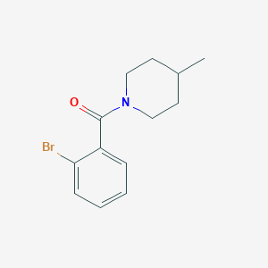 molecular formula C13H16BrNO B5516182 (2-Bromophenyl)-(4-methylpiperidin-1-yl)methanone 