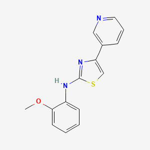 molecular formula C15H13N3OS B5516233 N-(2-methoxyphenyl)-4-(3-pyridinyl)-1,3-thiazol-2-amine 