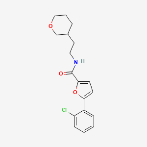 molecular formula C18H20ClNO3 B5516263 5-(2-chlorophenyl)-N-[2-(tetrahydro-2H-pyran-3-yl)ethyl]-2-furamide 