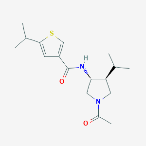 molecular formula C17H26N2O2S B5516277 N-[(3R*,4S*)-1-acetyl-4-isopropyl-3-pyrrolidinyl]-5-isopropyl-3-thiophenecarboxamide 