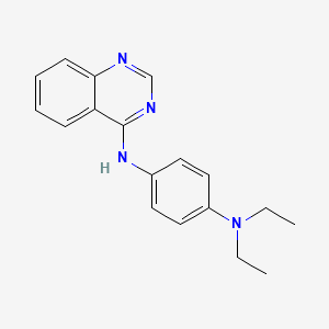 molecular formula C18H20N4 B5516279 N,N-diethyl-N'-4-quinazolinyl-1,4-benzenediamine 