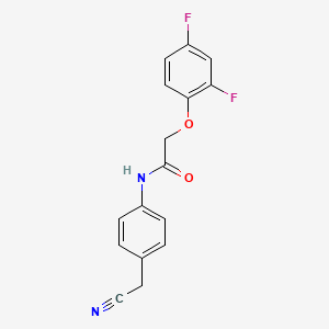 molecular formula C16H12F2N2O2 B5516289 N-[4-(cyanomethyl)phenyl]-2-(2,4-difluorophenoxy)acetamide 
