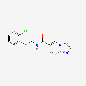 molecular formula C17H16ClN3O B5516326 N-[2-(2-chlorophenyl)ethyl]-2-methylimidazo[1,2-a]pyridine-6-carboxamide 