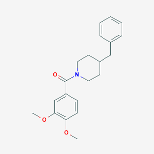 molecular formula C21H25NO3 B5516328 4-benzyl-1-(3,4-dimethoxybenzoyl)piperidine 
