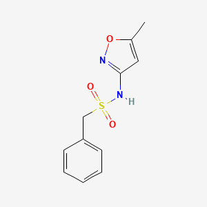 molecular formula C11H12N2O3S B5516344 N-(5-methyl-1,2-oxazol-3-yl)-1-phenylmethanesulfonamide 