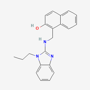 molecular formula C21H21N3O B5516367 1-{[(1-PROPYL-1H-1,3-BENZODIAZOL-2-YL)AMINO]METHYL}NAPHTHALEN-2-OL 