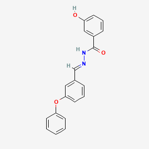 molecular formula C20H16N2O3 B5516377 3-hydroxy-N'-(3-phenoxybenzylidene)benzohydrazide 