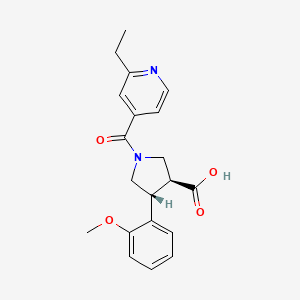 molecular formula C20H22N2O4 B5516404 (3S,4R)-1-(2-ethylpyridine-4-carbonyl)-4-(2-methoxyphenyl)pyrrolidine-3-carboxylic acid 