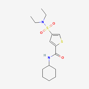 molecular formula C15H24N2O3S2 B5516417 N-cyclohexyl-4-[(diethylamino)sulfonyl]-2-thiophenecarboxamide 