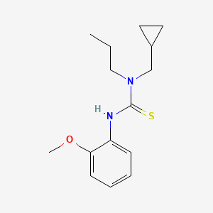 molecular formula C15H22N2OS B5516464 N-CYCLOPROPYLMETHYL-N'-(2-METHOXYPHENYL)-N-PROPYLTHIOUREA 
