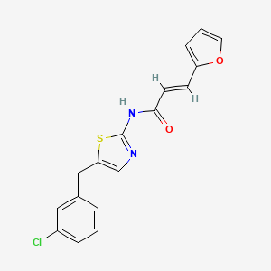 molecular formula C17H13ClN2O2S B5516498 N-[5-(3-chlorobenzyl)-1,3-thiazol-2-yl]-3-(2-furyl)acrylamide 