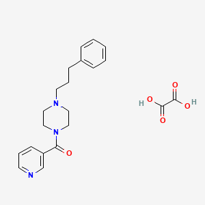 molecular formula C21H25N3O5 B5516545 1-(3-phenylpropyl)-4-(3-pyridinylcarbonyl)piperazine oxalate 
