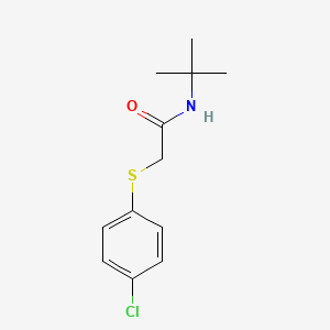molecular formula C12H16ClNOS B5516573 N-tert-butyl-2-(4-chlorophenyl)sulfanylacetamide 