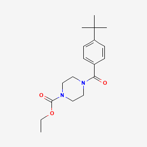 molecular formula C18H26N2O3 B5516645 ethyl 4-(4-tert-butylbenzoyl)piperazine-1-carboxylate 