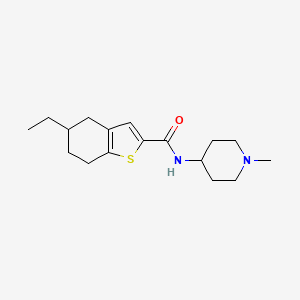 molecular formula C17H26N2OS B5516649 5-ethyl-N-(1-methyl-4-piperidinyl)-4,5,6,7-tetrahydro-1-benzothiophene-2-carboxamide 