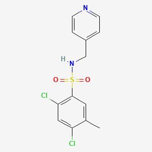 molecular formula C13H12Cl2N2O2S B5516697 2,4-dichloro-5-methyl-N-(pyridin-4-ylmethyl)benzenesulfonamide 