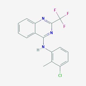 molecular formula C16H11ClF3N3 B5516716 N-(3-chloro-2-methylphenyl)-2-(trifluoromethyl)-4-quinazolinamine 