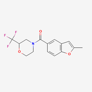 molecular formula C15H14F3NO3 B5516741 4-[(2-methyl-1-benzofuran-5-yl)carbonyl]-2-(trifluoromethyl)morpholine 