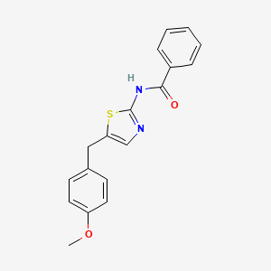 molecular formula C18H16N2O2S B5516756 N-[5-[(4-methoxyphenyl)methyl]-1,3-thiazol-2-yl]benzamide 
