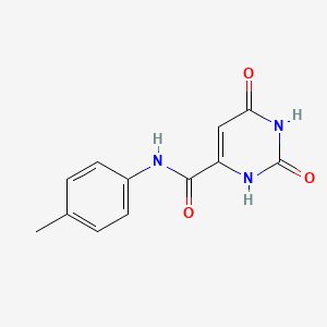 molecular formula C12H11N3O3 B5516824 N-(4-methylphenyl)-2,6-dioxo-1,2,3,6-tetrahydropyrimidine-4-carboxamide 