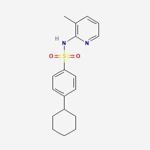molecular formula C18H22N2O2S B5516844 4-cyclohexyl-N-(3-methylpyridin-2-yl)benzenesulfonamide 