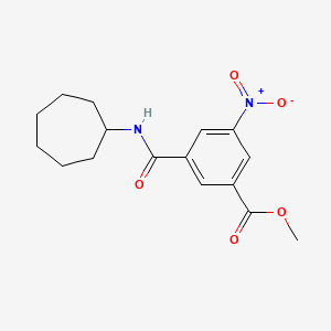 molecular formula C16H20N2O5 B5516860 Methyl 3-(cycloheptylcarbamoyl)-5-nitrobenzoate 