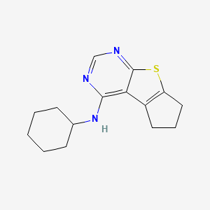 molecular formula C15H19N3S B5516867 N-cyclohexyl-7-thia-9,11-diazatricyclo[6.4.0.02,6]dodeca-1(12),2(6),8,10-tetraen-12-amine 