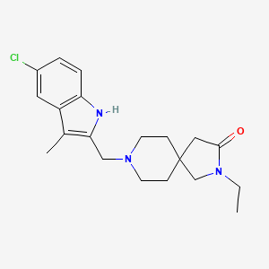 molecular formula C20H26ClN3O B5516875 8-[(5-chloro-3-methyl-1H-indol-2-yl)methyl]-2-ethyl-2,8-diazaspiro[4.5]decan-3-one 