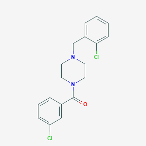 molecular formula C18H18Cl2N2O B5516901 [4-(2-CHLOROBENZYL)PIPERAZINO](3-CHLOROPHENYL)METHANONE 