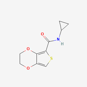 molecular formula C10H11NO3S B5516912 N-cyclopropyl-2,3-dihydrothieno[3,4-b][1,4]dioxine-5-carboxamide 