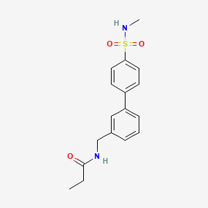 molecular formula C17H20N2O3S B5516918 N-({4'-[(methylamino)sulfonyl]biphenyl-3-yl}methyl)propanamide 
