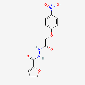 molecular formula C13H11N3O6 B5516924 N'-[2-(4-nitrophenoxy)acetyl]-2-furohydrazide 