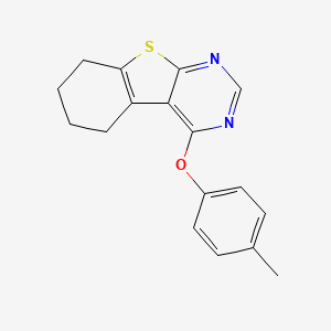molecular formula C17H16N2OS B5516979 3-(4-Methylphenoxy)-8-thia-4,6-diazatricyclo[7.4.0.0^{2,7}]trideca-1(9),2,4,6-tetraene 