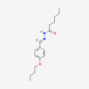 molecular formula C17H26N2O2 B5517018 N-[(E)-(4-butoxyphenyl)methylideneamino]hexanamide 