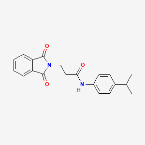 molecular formula C20H20N2O3 B5517074 3-(1,3-Dioxo-1,3-dihydro-isoindol-2-yl)-N-(4-isopropyl-phenyl)-propionamide CAS No. 6047-57-0