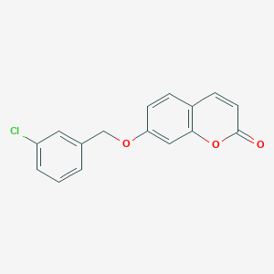 molecular formula C16H11ClO3 B5517115 7-[(3-chlorophenyl)methoxy]-2H-chromen-2-one 
