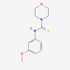 molecular formula C12H16N2O2S B5517126 N-(3-methoxyphenyl)morpholine-4-carbothioamide CAS No. 300706-28-9