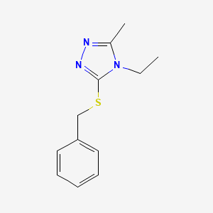 molecular formula C12H15N3S B5517166 3-(benzylsulfanyl)-4-ethyl-5-methyl-4H-1,2,4-triazole 