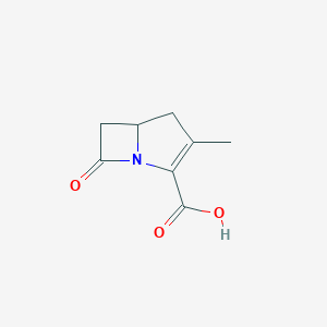 molecular formula C8H9NO3 B055173 3-Methyl-7-oxo-1-azabicyclo[3.2.0]hept-2-ene-2-carboxylic acid CAS No. 125292-27-5