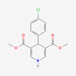molecular formula C15H14ClNO4 B5517300 3,5-DIMETHYL 4-(4-CHLOROPHENYL)-1,4-DIHYDROPYRIDINE-3,5-DICARBOXYLATE 